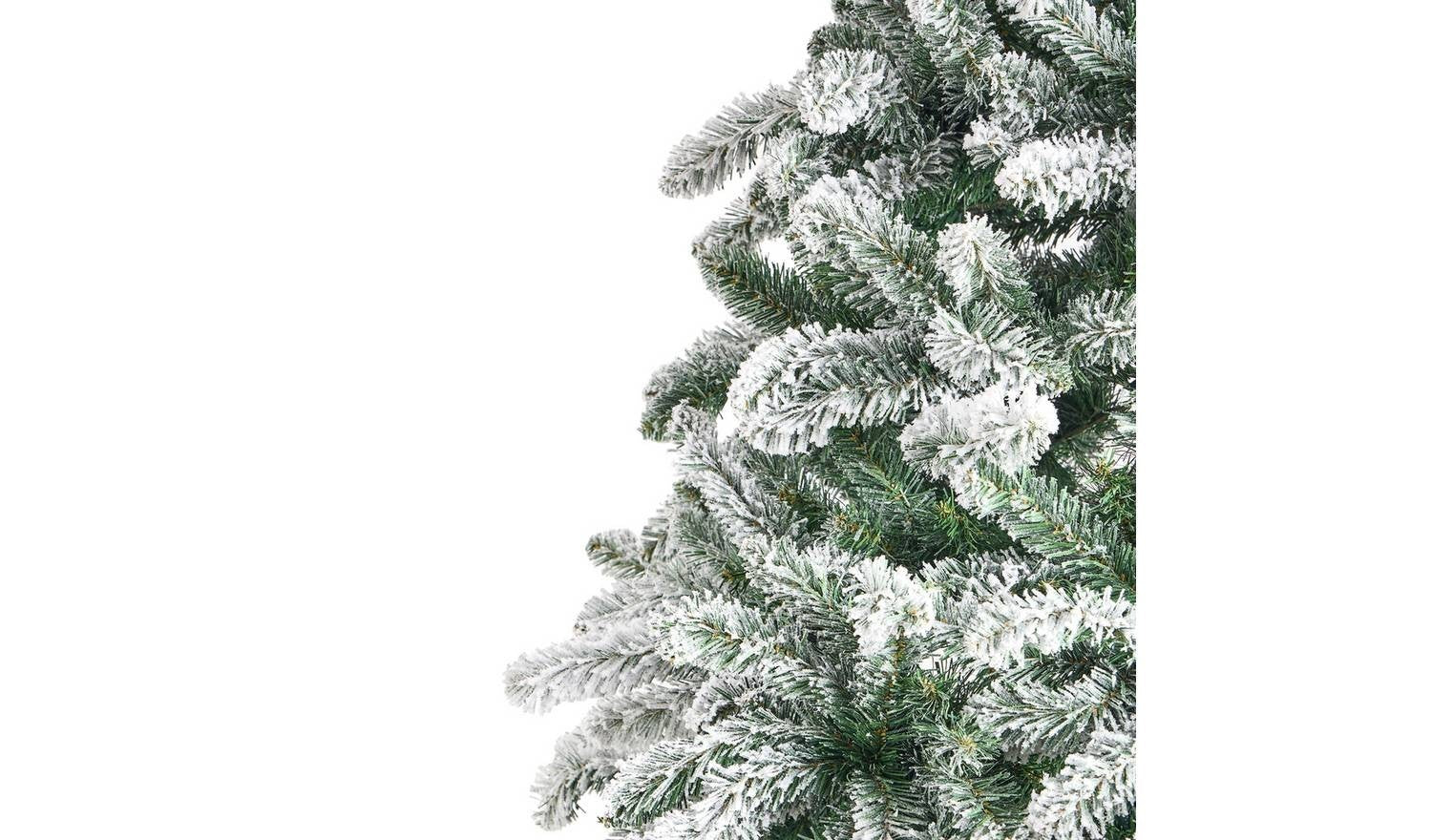 10ft Snowy Flocked Artificial Christmas Tree Realistic Holiday Decor - Image 3