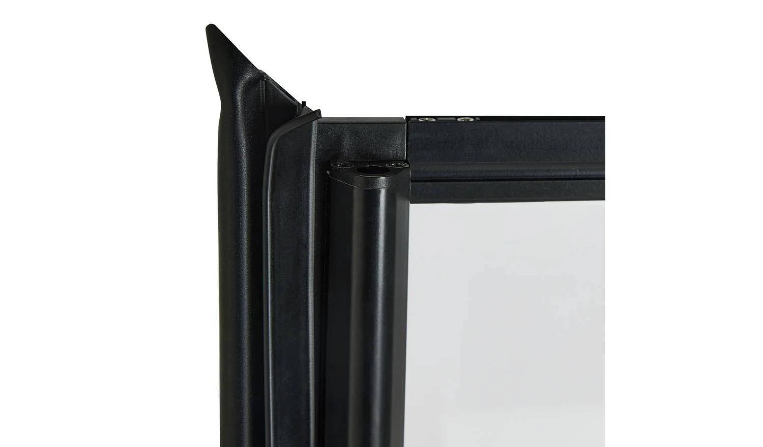 1375x750mm Crittall Bath Shower Screen Black Modern Bathroom Enclosure - Image 4