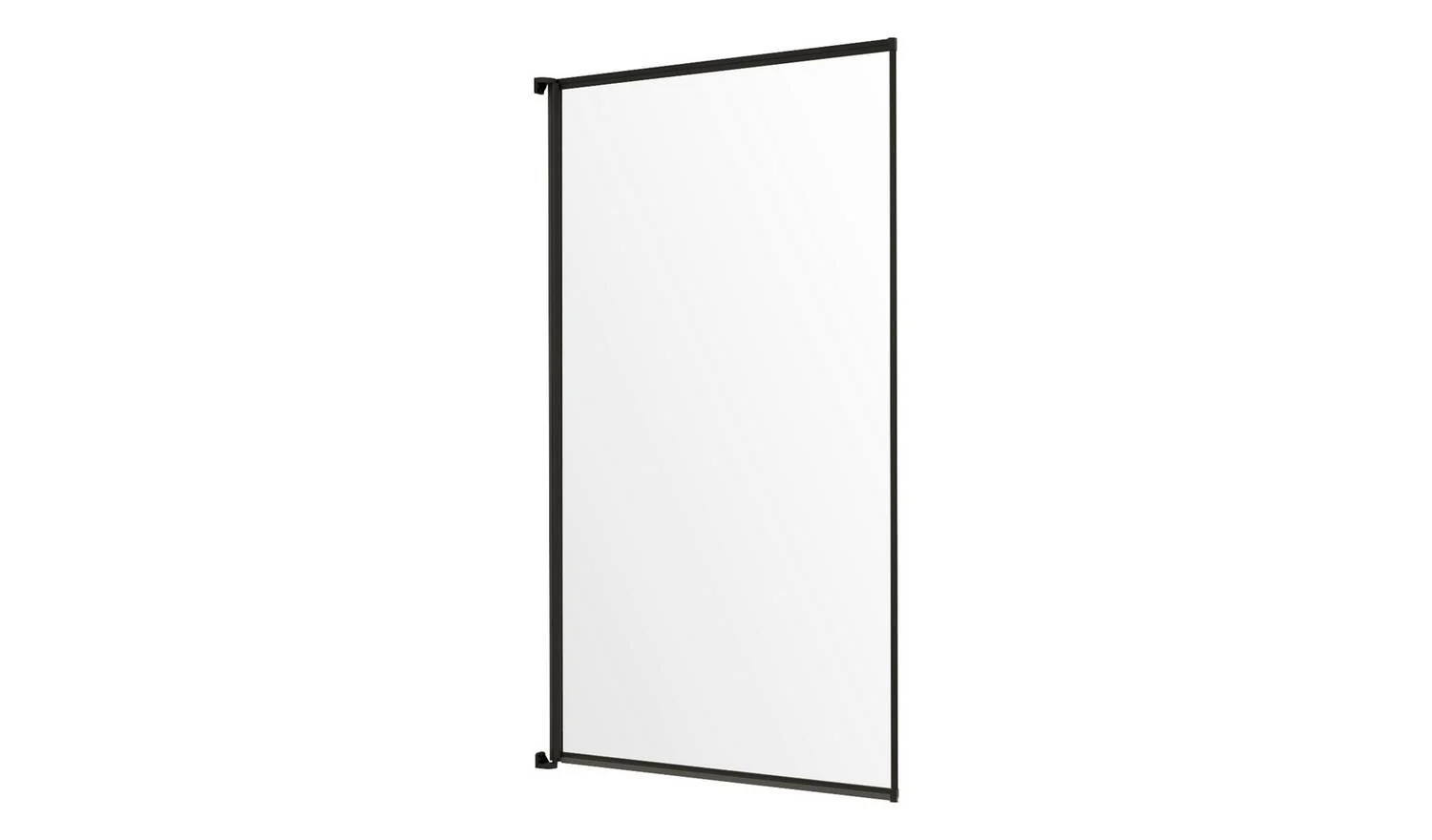 1375x755mm Fully Framed Bath Shower Screen Black Waterproof Easy Clean - Image 3