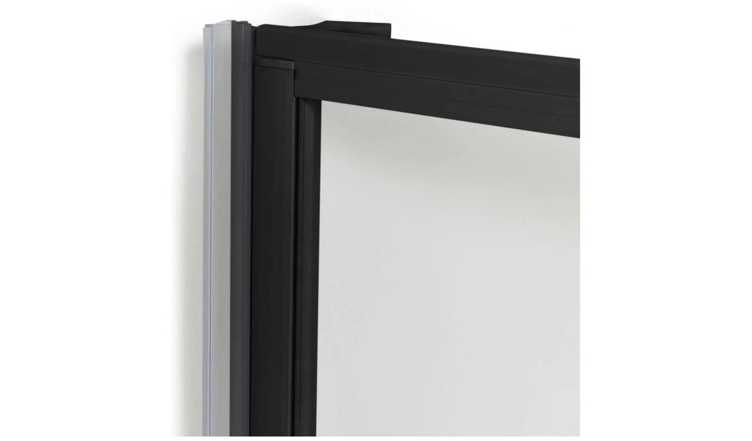 1375x755mm Fully Framed Bath Shower Screen Black Waterproof Easy Clean - Image 4