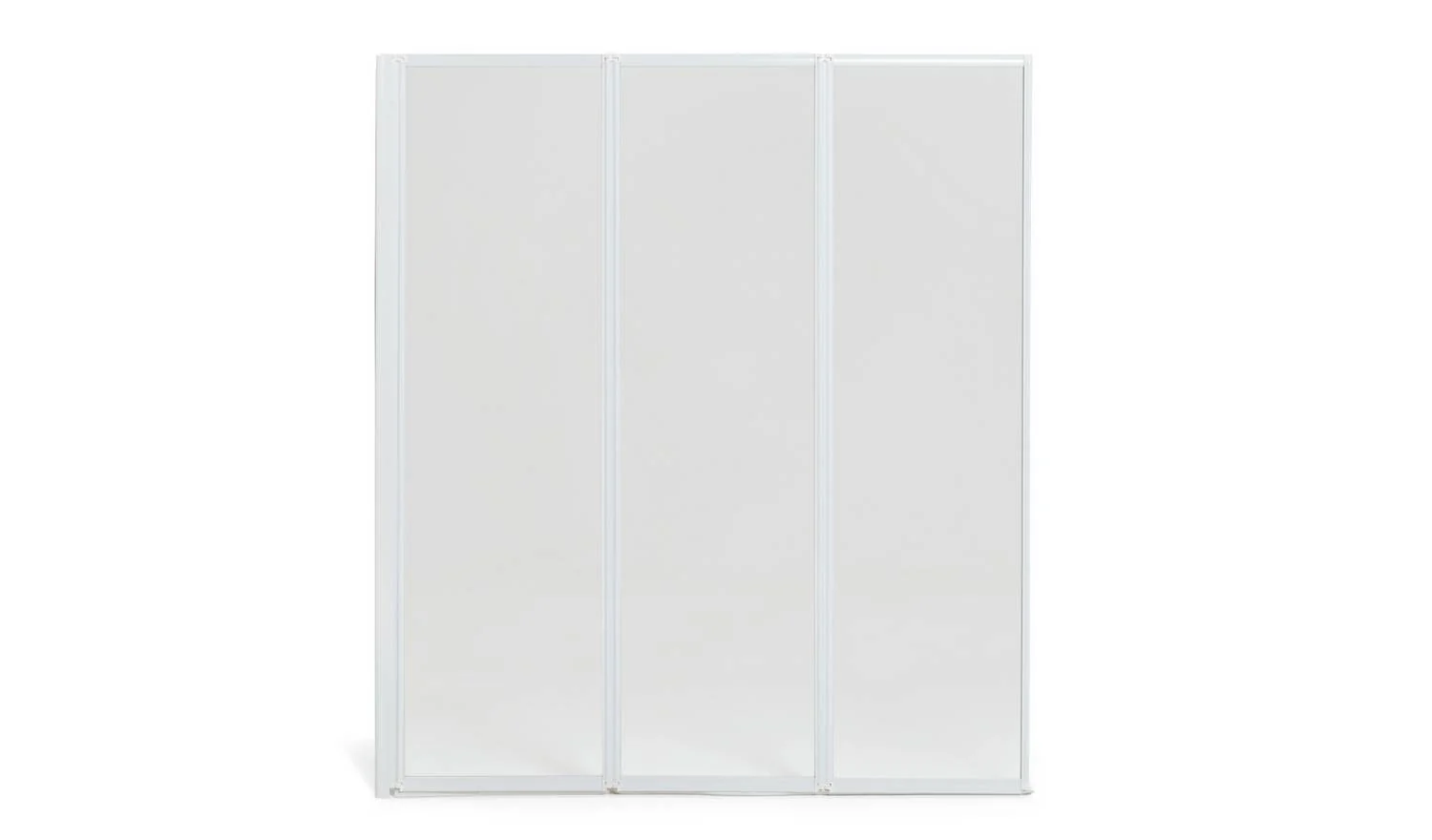 1400x1230mm Folding Bath Shower Screen White Waterproof Enclosure Clear - Image 3