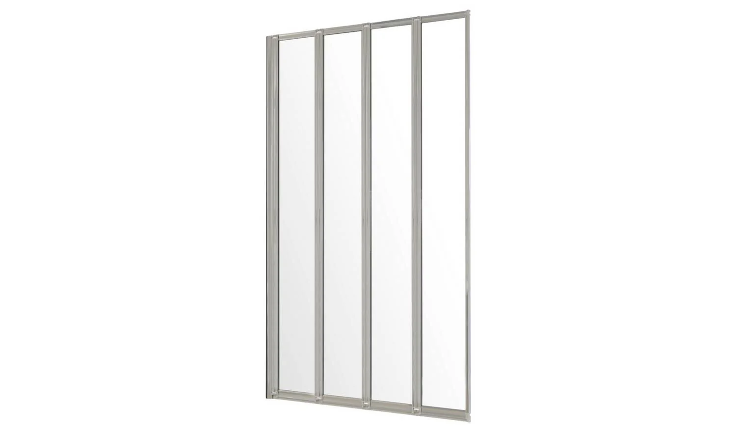 1400x840mm Folding Bath Shower Screen Silver For Bathroom - Image 3