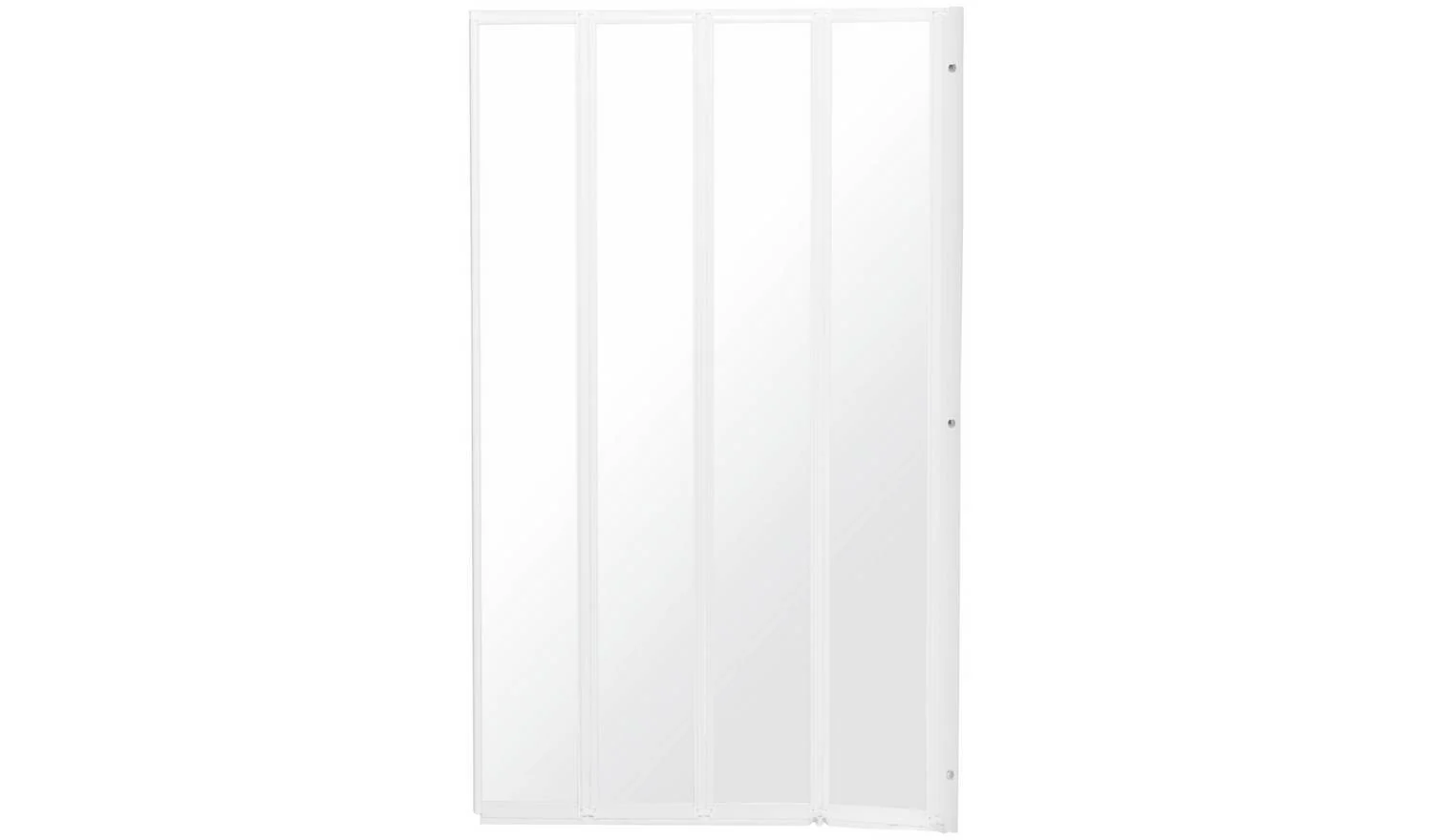 1400x840mm Folding Bath Shower Screen White Bathroom Waterproof Enclosure - Image 3