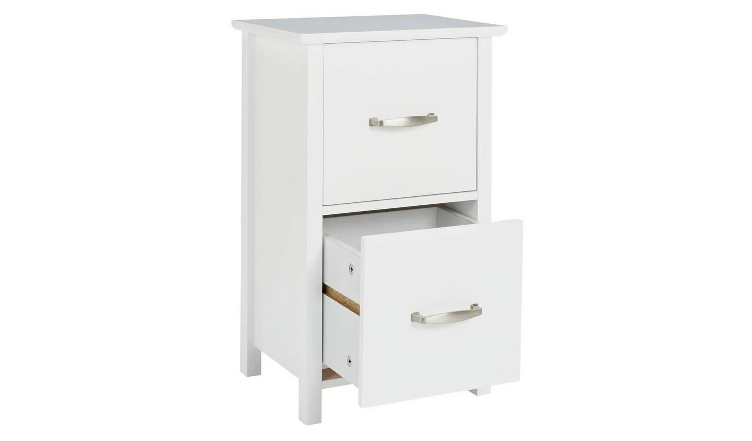 2 Drawer Bathroom Drawer Unit White Storage Organiser Cabinet Vanity - Image 2