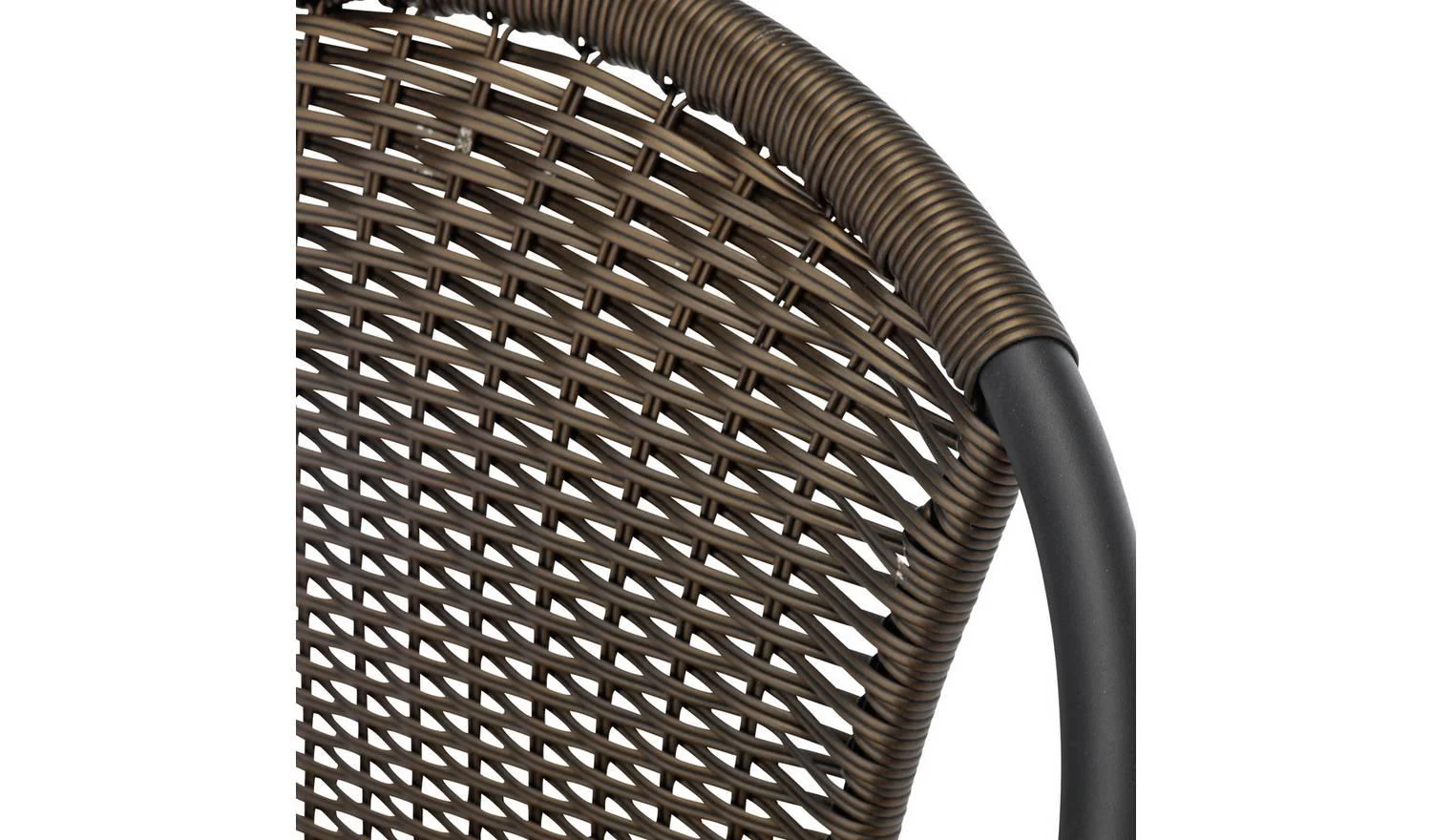2 Seater Rattan Effect Garden Bistro Set Brown Patio Furniture Outdoor - Image 10