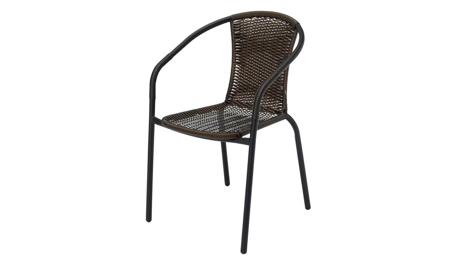 2 Seater Rattan Effect Garden Bistro Set Brown Patio Furniture Outdoor - Image 9