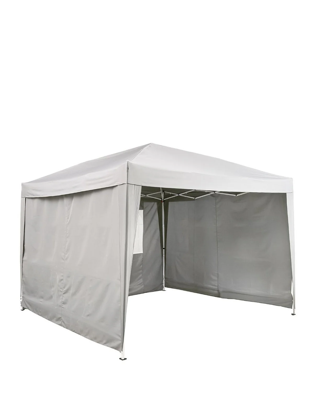 3 X 3M Pop Up Gazebo With 3 Piece Side Panels Grey & Camping, Parties, Events - Image 3