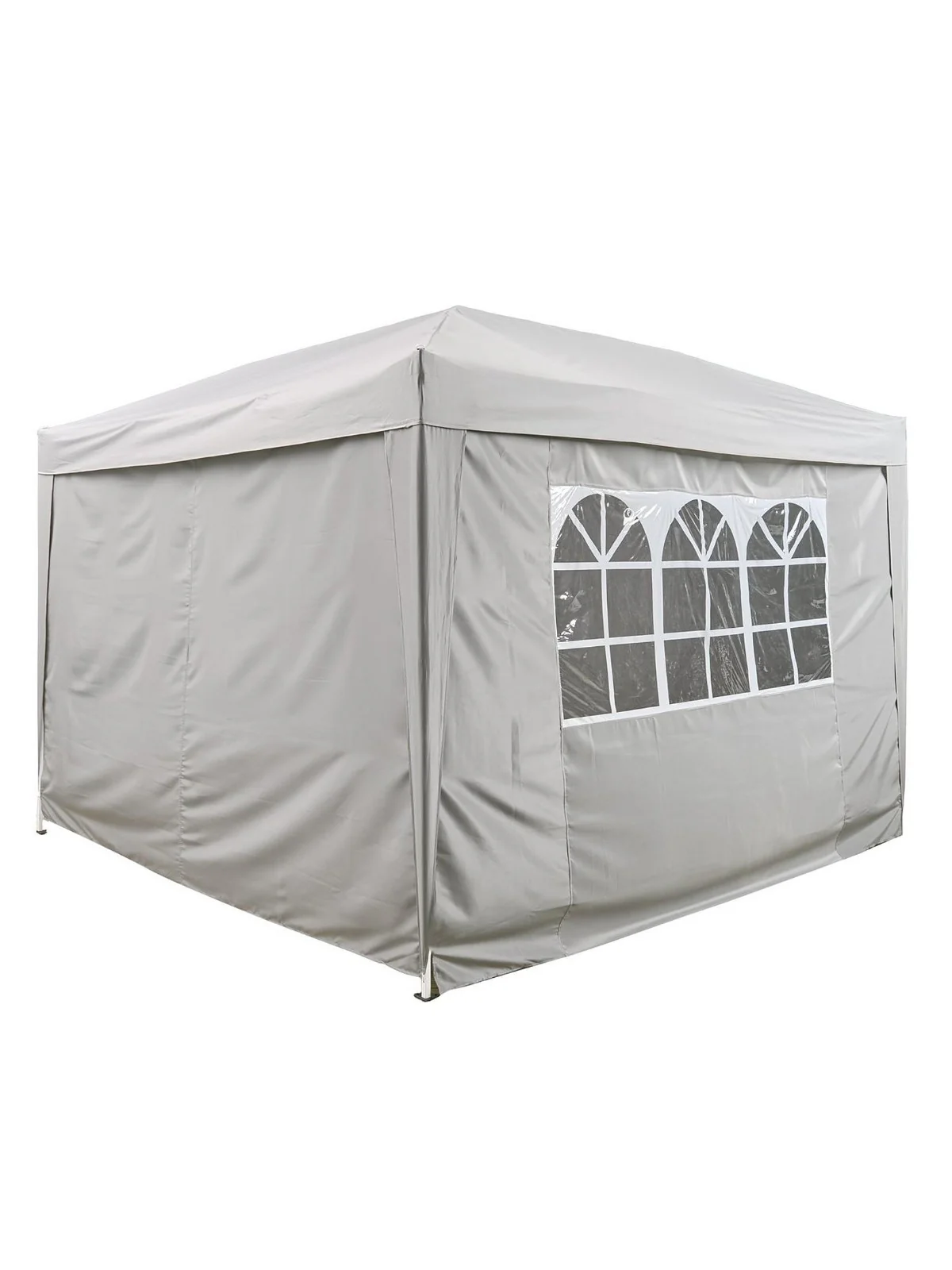 3 X 3M Pop Up Gazebo With 3 Piece Side Panels Grey & Camping, Parties, Events - Image 4