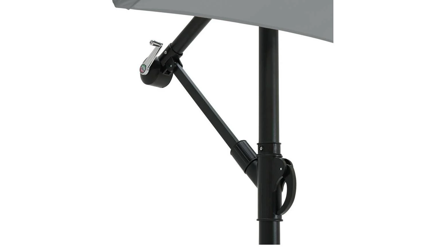 3m Overhanging Garden Parasol - Grey - Image 3