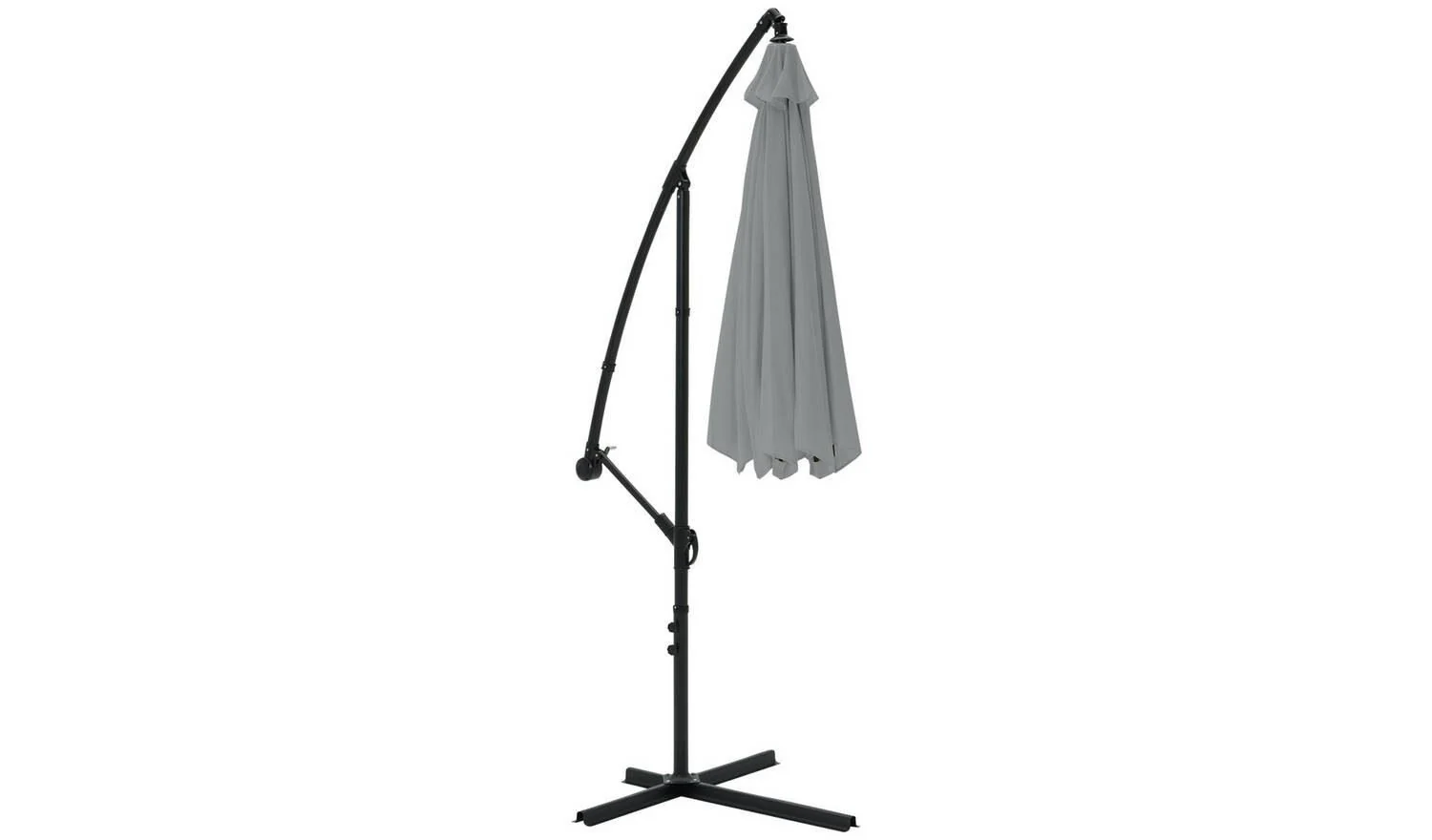 3m Overhanging Garden Parasol - Grey - Image 4