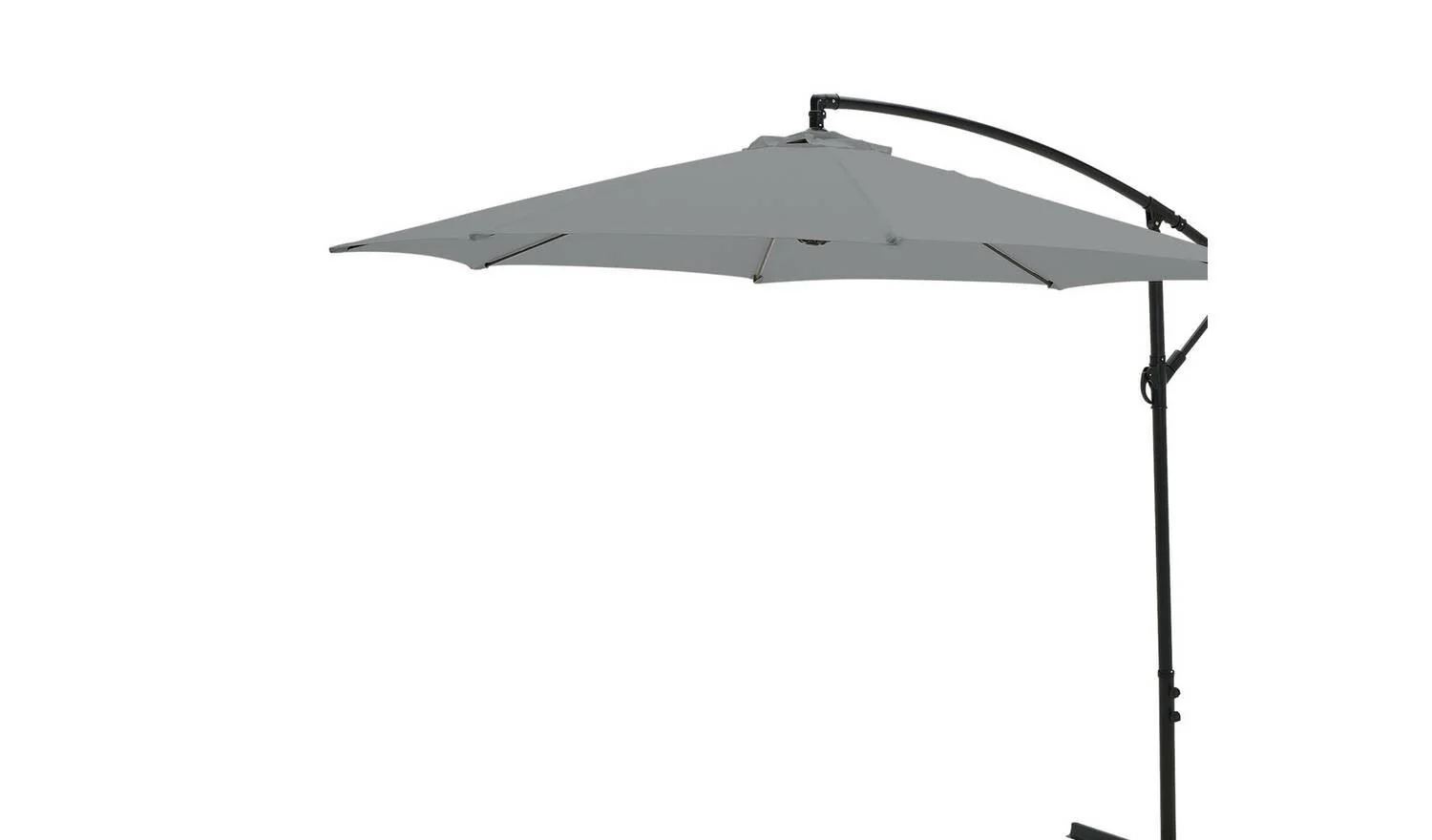 3m Overhanging Garden Parasol - Grey - Image 7