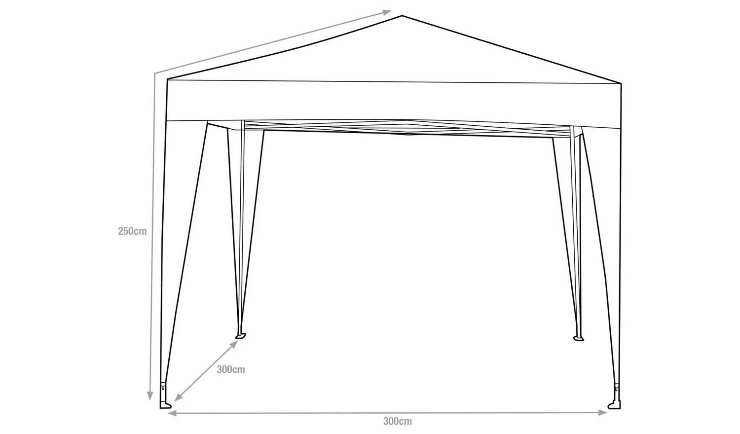 3m x 3m Pop up Garden Gazebo Green Instant Canopy Tent Shelter - Image 6
