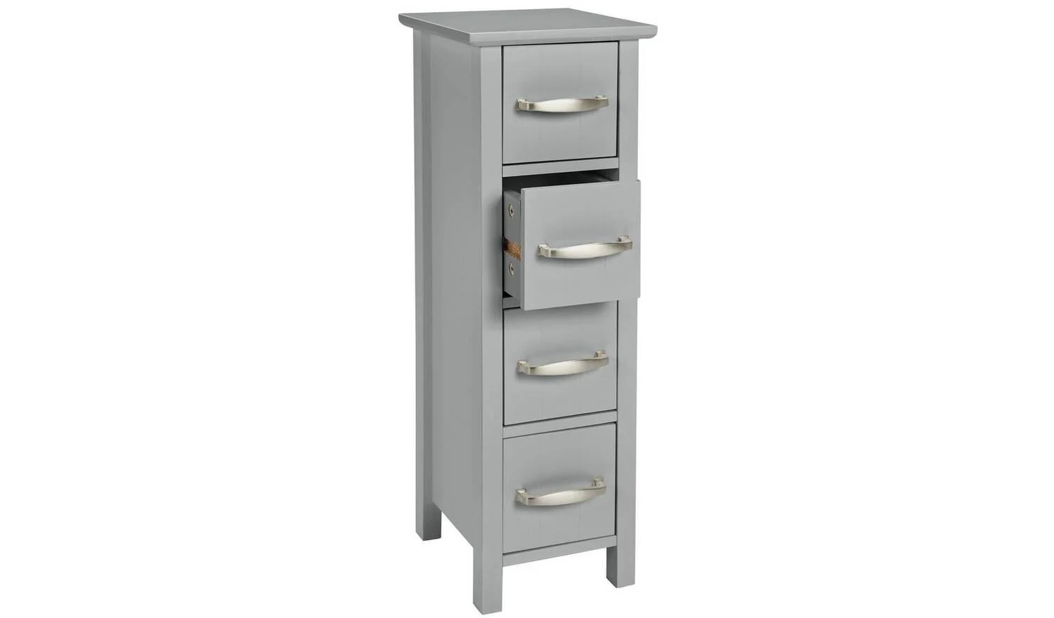 4 Drawer Bathroom Storage Unit - Grey - Image 2