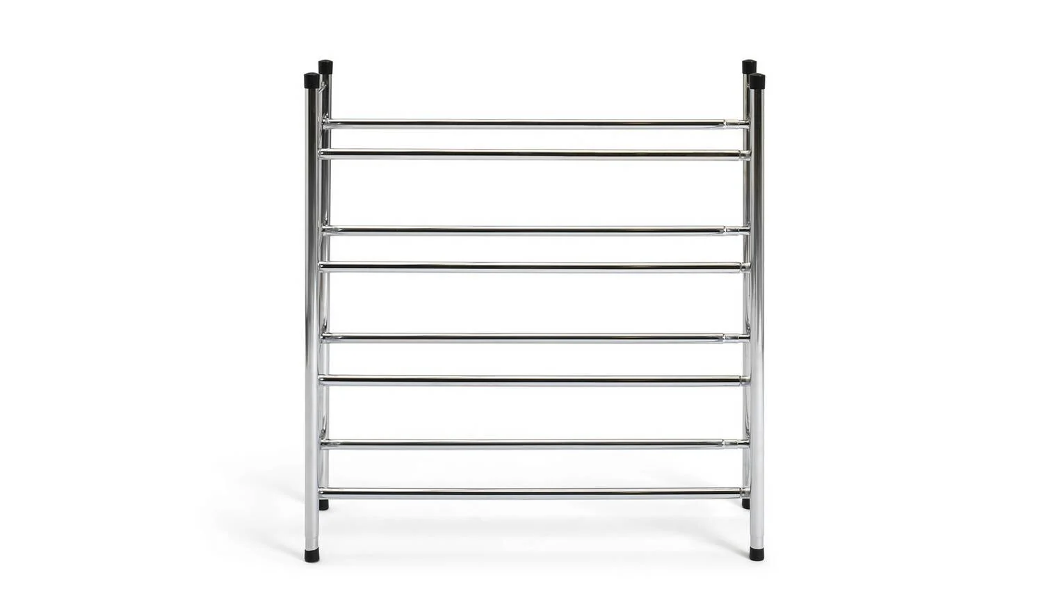 4 Shelf Ext Shoe Storage Rack Chrome Plated Organiser Hallway Entryway - Image 3