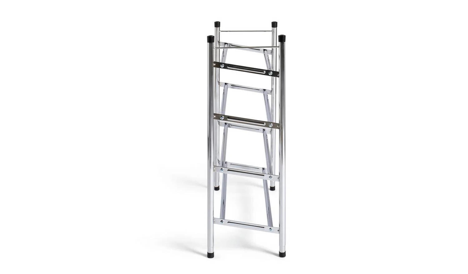 4 Shelf Ext Shoe Storage Rack Chrome Plated Organiser Hallway Entryway - Image 4