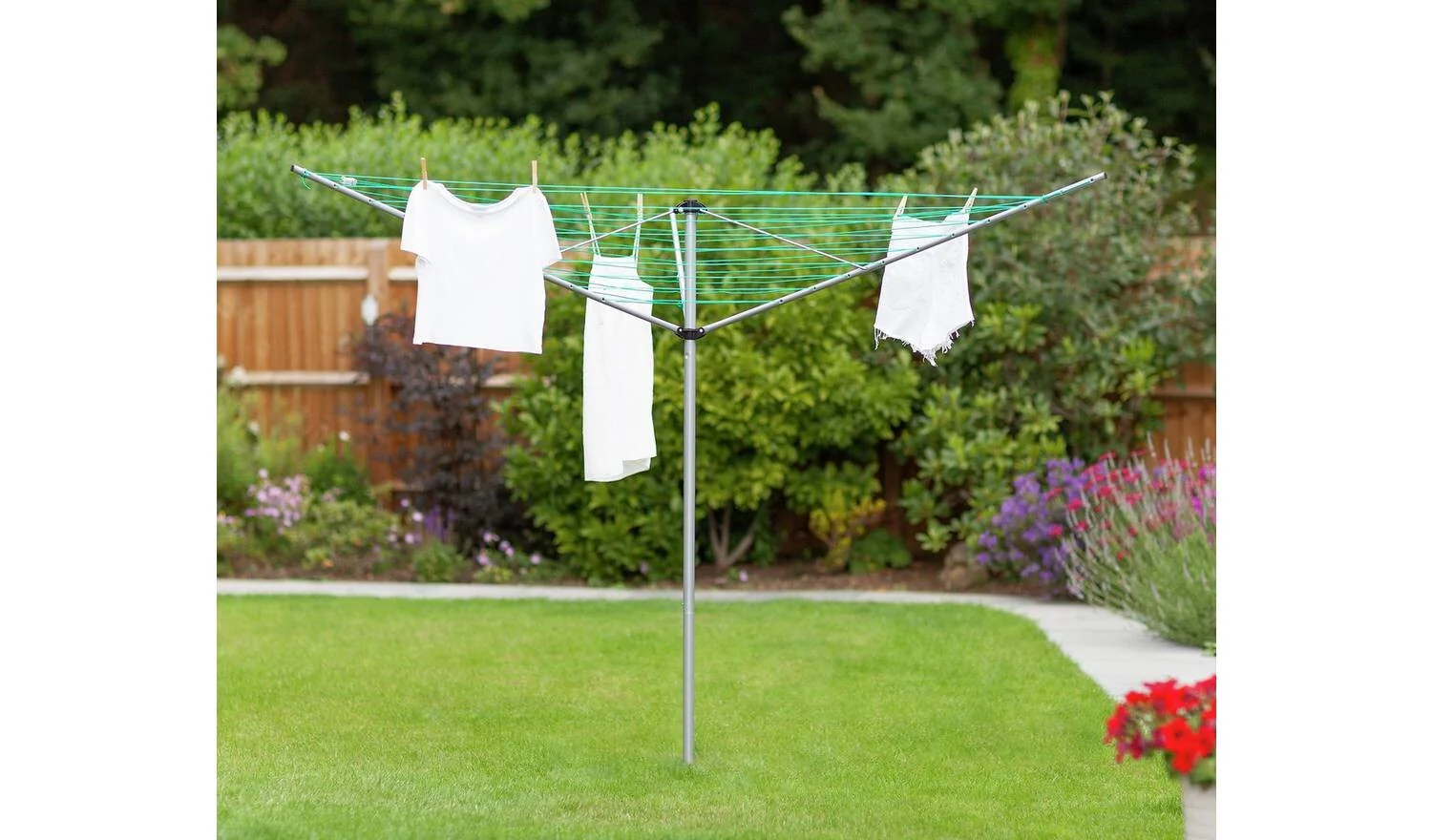 40m 3 Arm Rotary Airer For Family Laundry Loads Easy Assembly - Image 6