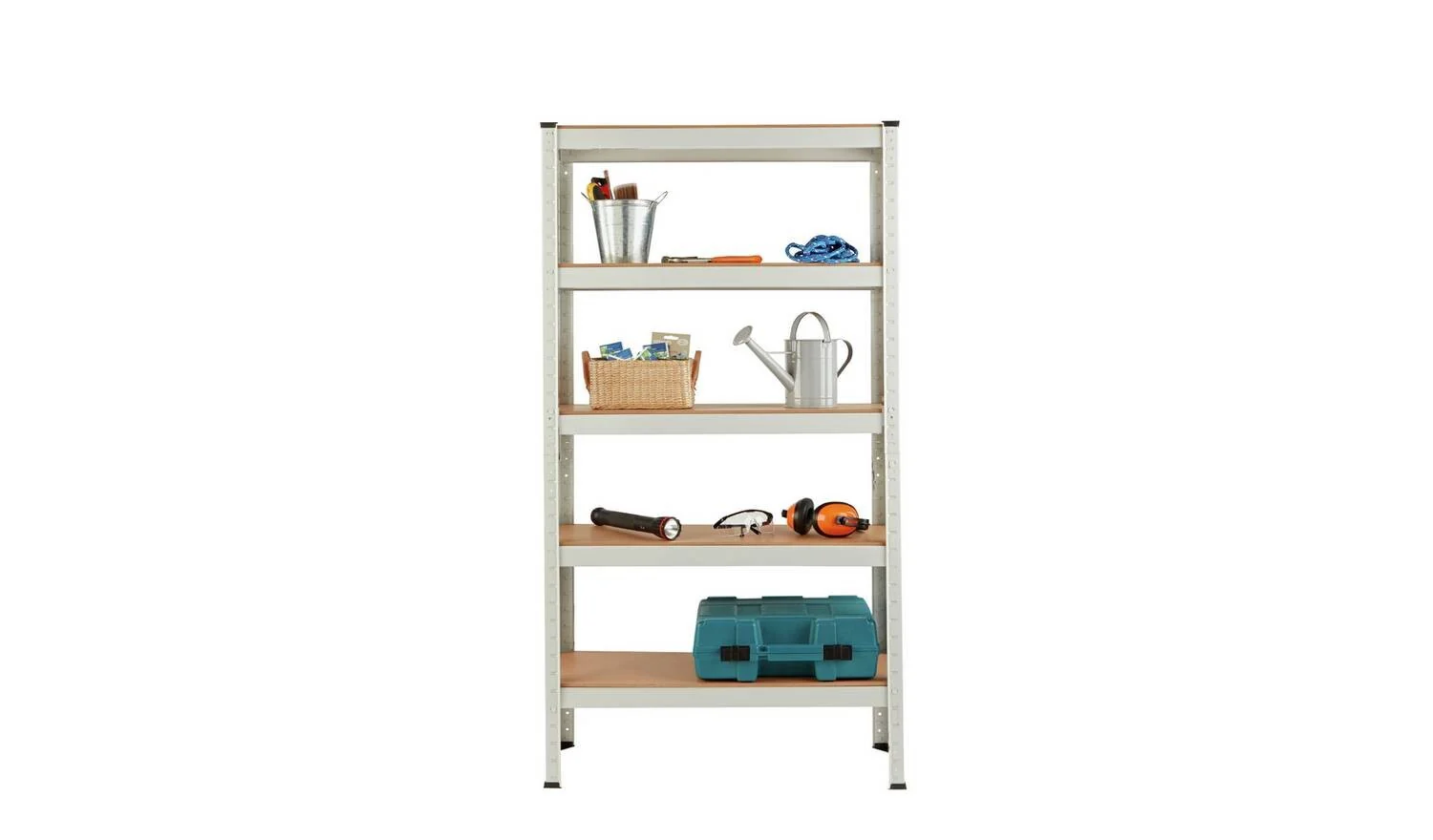5 Tier Grey Steel Heavy Duty Garage Shelving Unit Storage Rack Organiser - Image 5