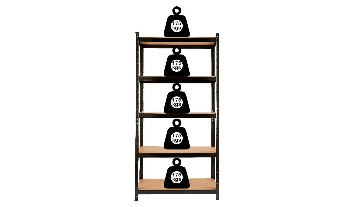 5 Tier Steel Heavy Duty Garage Shelving Unit Industrial Storage Rack - Image 4