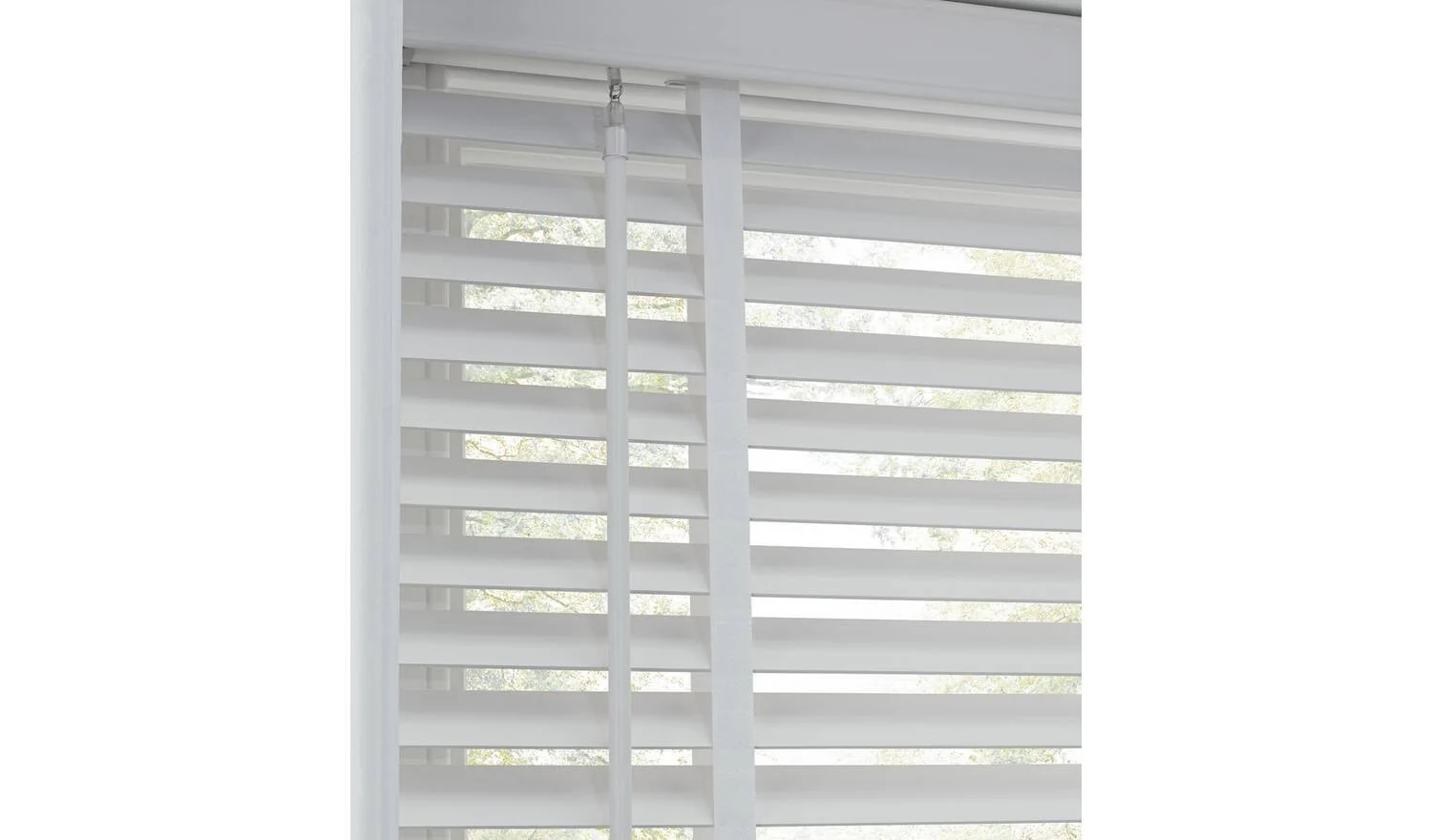 50mm Wooden White Venetian Tape Blind - 60x160cm - Image 6