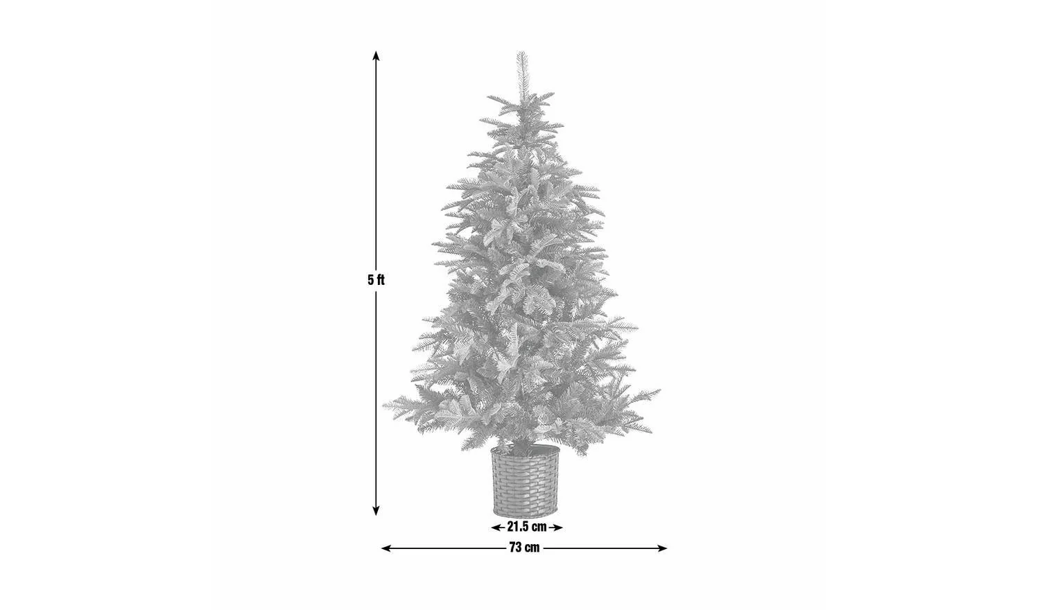 5ft Premium Potted Artificial Christmas Tree Easy Assembly - Image 4