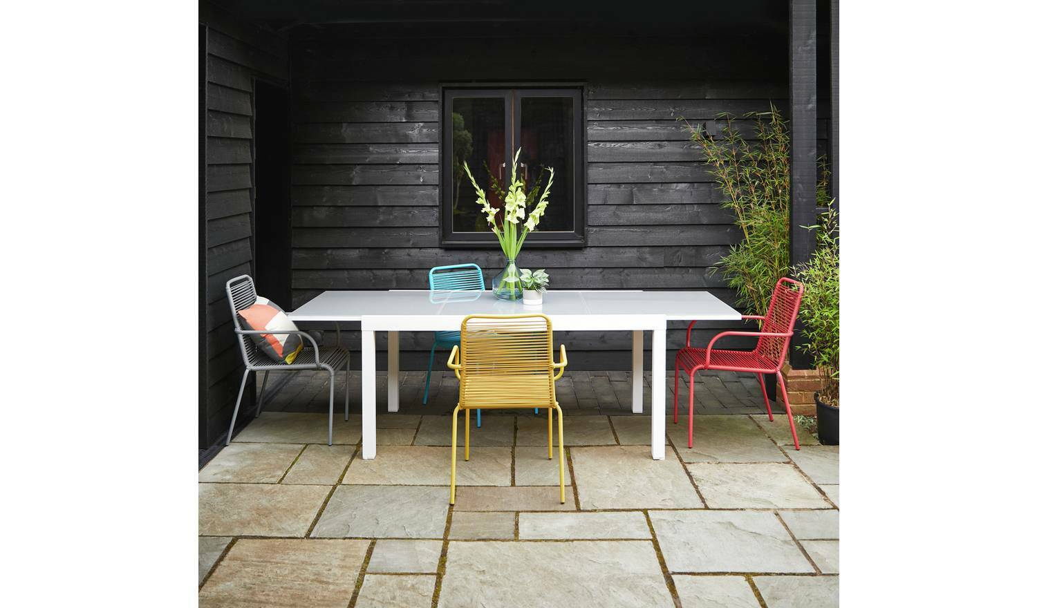 6 - 8 Seater Extendable Aluminium Table Durable Stylish Outdoor Dining Set - Image 5
