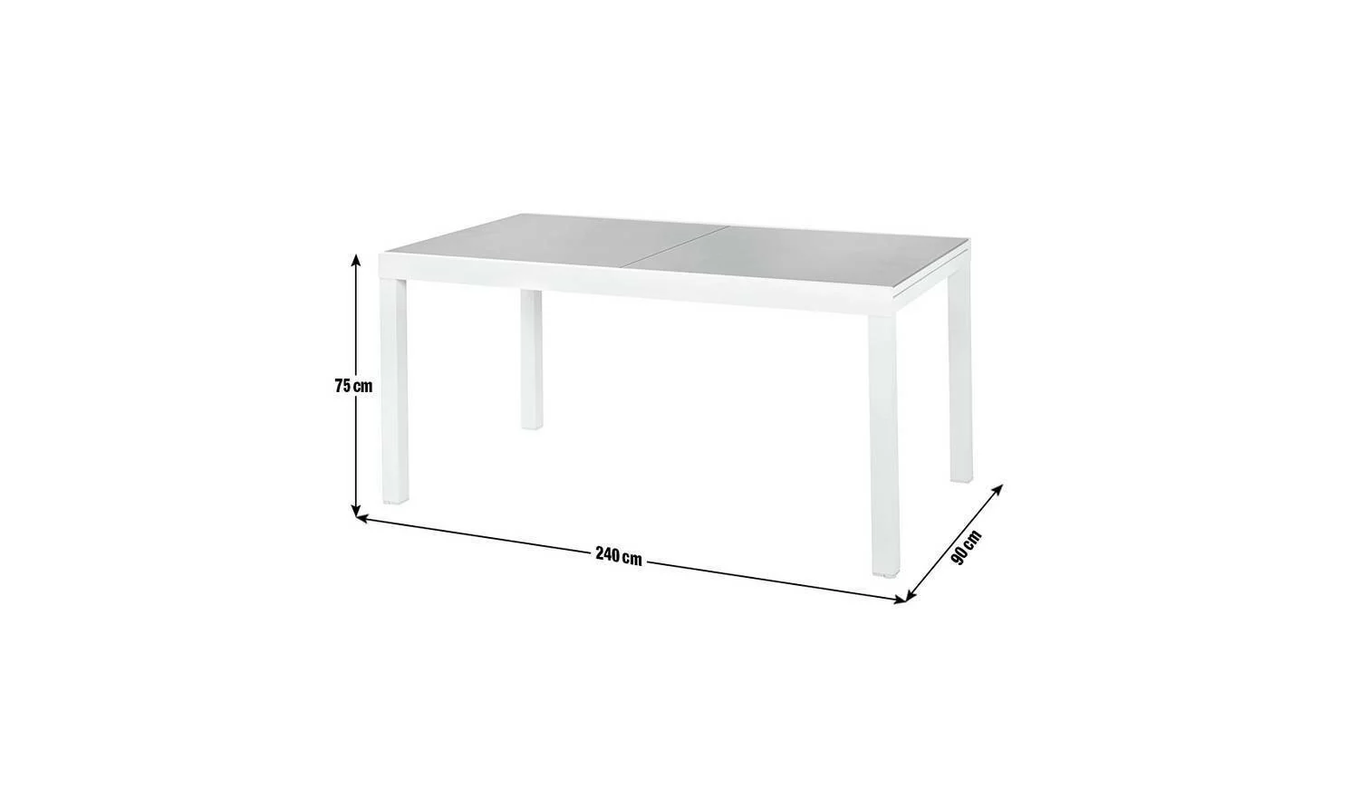 6 - 8 Seater Extendable Aluminium Table Durable Stylish Outdoor Dining Set - Image 6