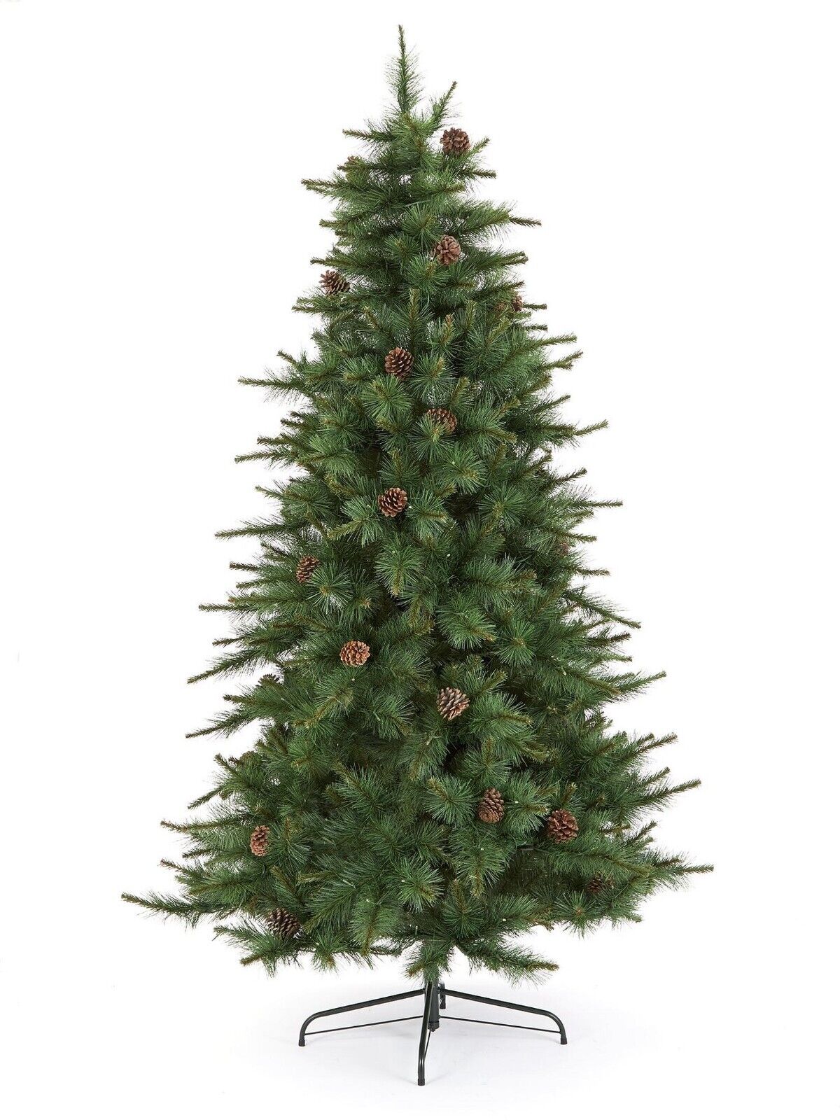 7ft (210 cm) Pre-lit Merrydown Christmas Tree Elegant and Lifelike Holiday Decor - Image 3