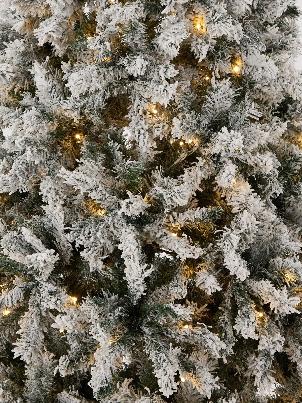 7ft Flocked Pre-lit Downswept Pine Christmas Tree 210cm 200 LED - Image 4