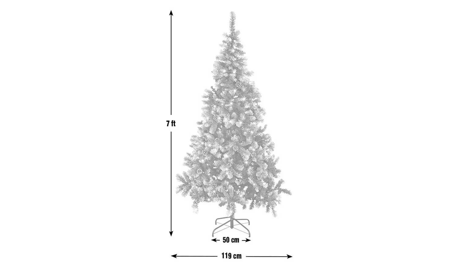 7ft Pre lit Blue Oscar With Pine Cone Christmas Tree Realistic Branches - Image 6