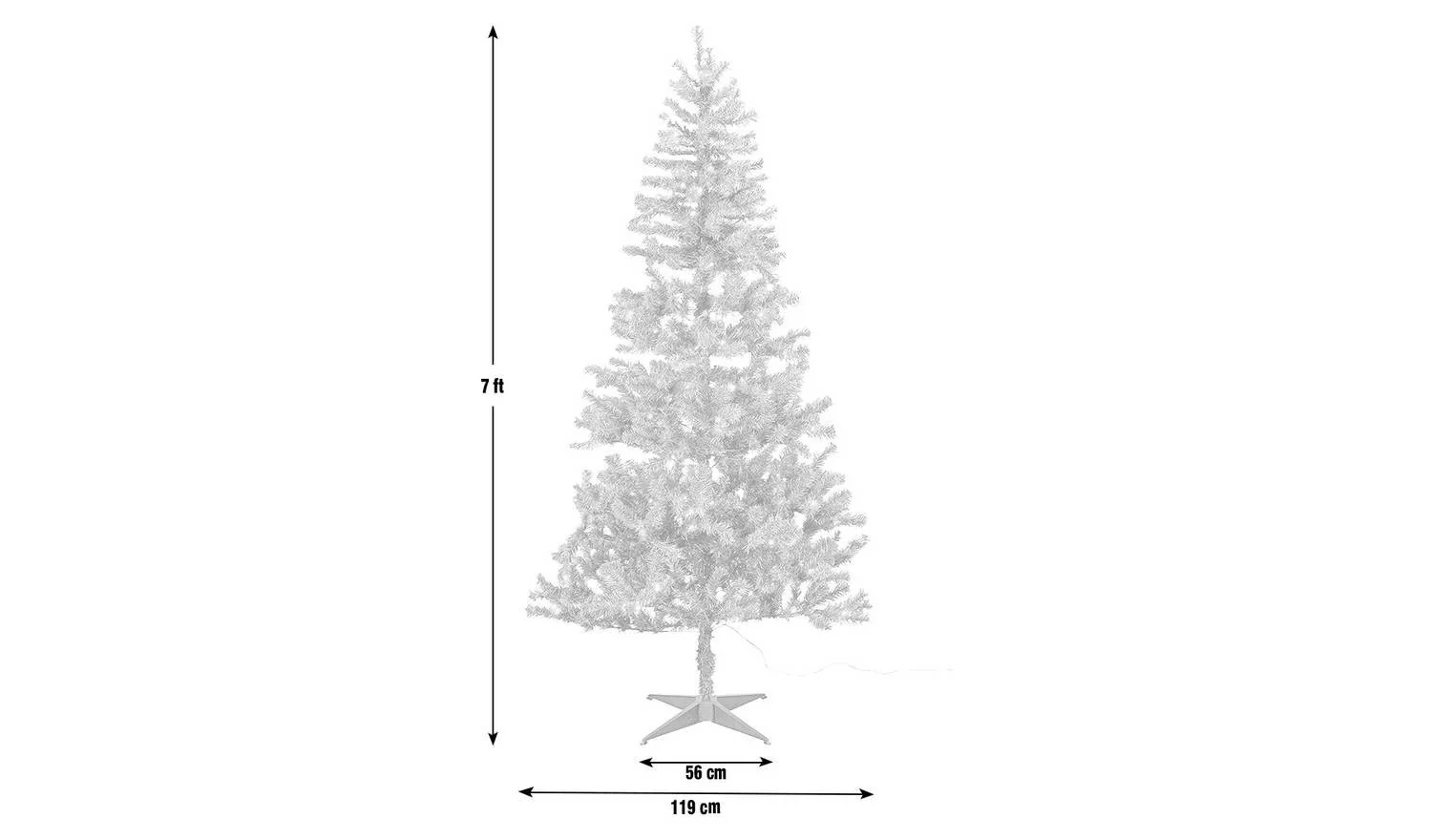 7ft Pre lit Nordland Christmas Tree Easy Assembly Stand Included - Image 6