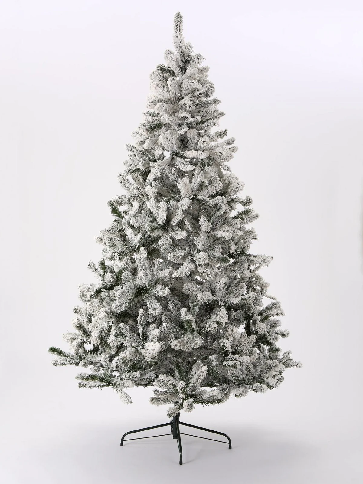 8ft Flocked Emperor Christmas Tree Snow Frosted 240cm with Stand - Image 2