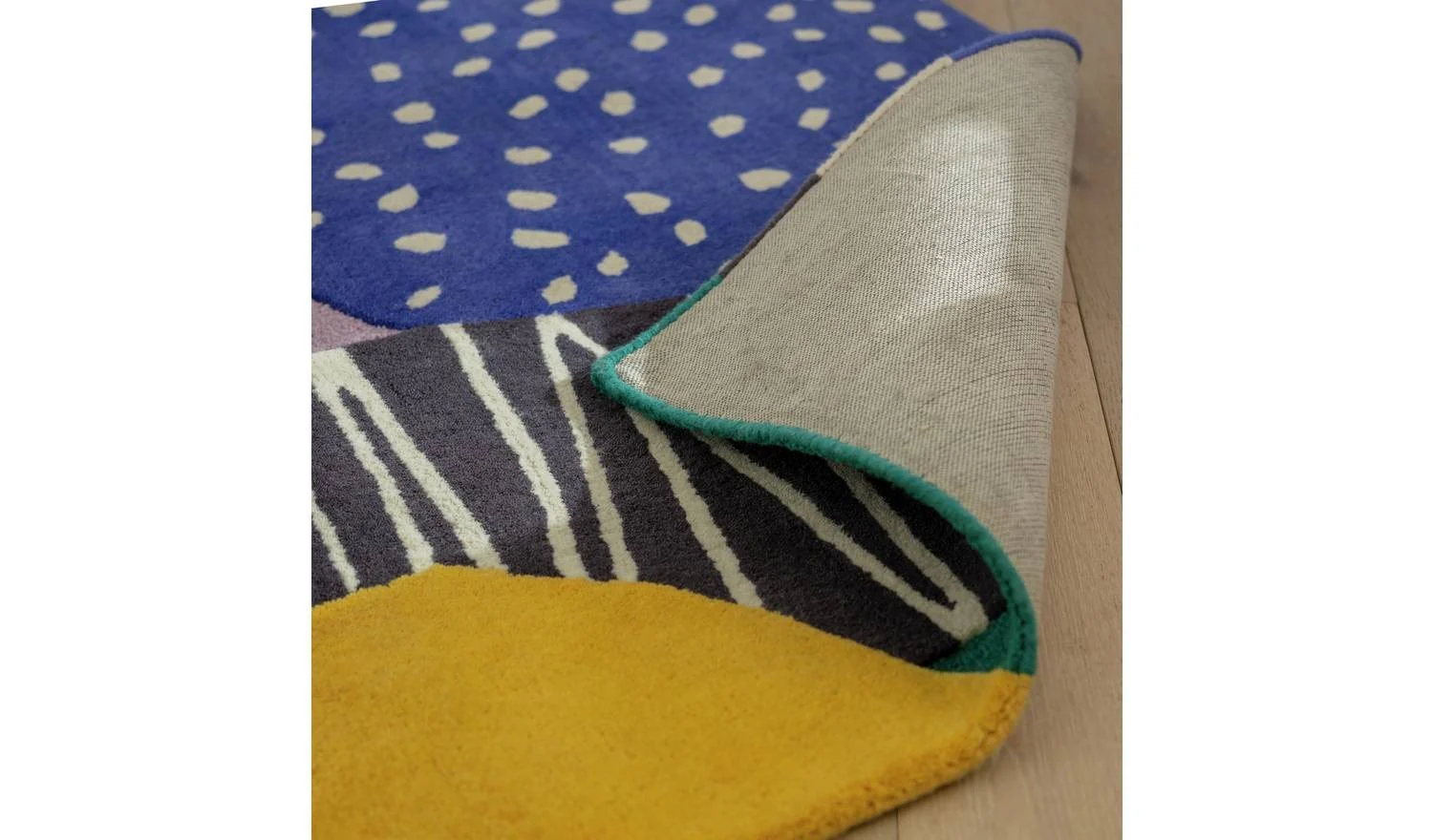 Abstract Tufted Wool Cut Pile Rug 120x170cm Modern Home Decor Soft - Image 4
