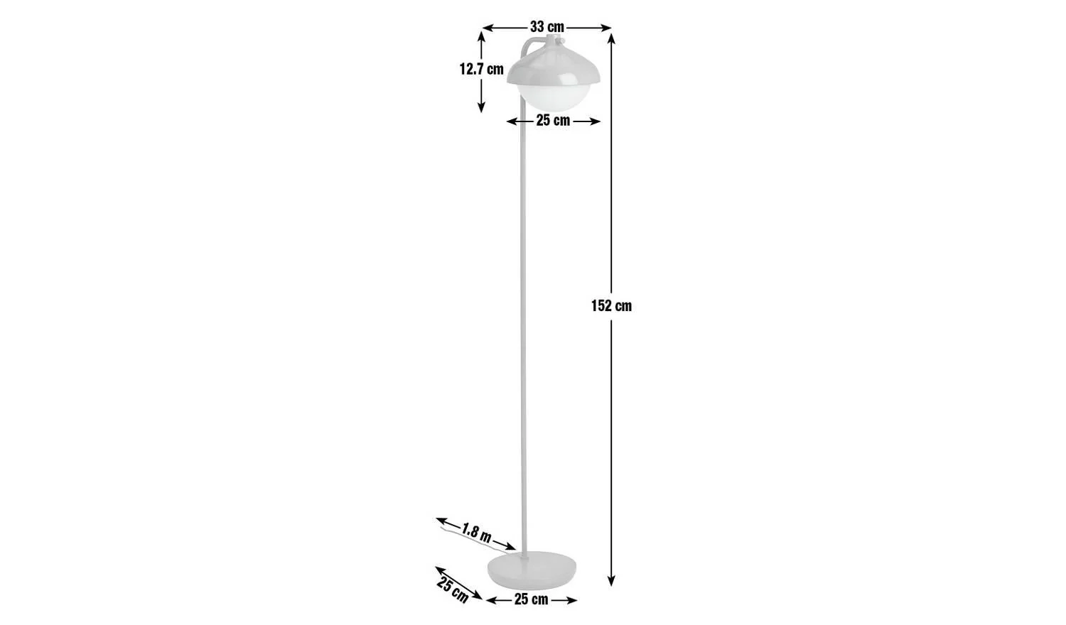 Acorn Metal Floor Lamp Cornflower Blue Modern Reading Light Living Room - Image 8