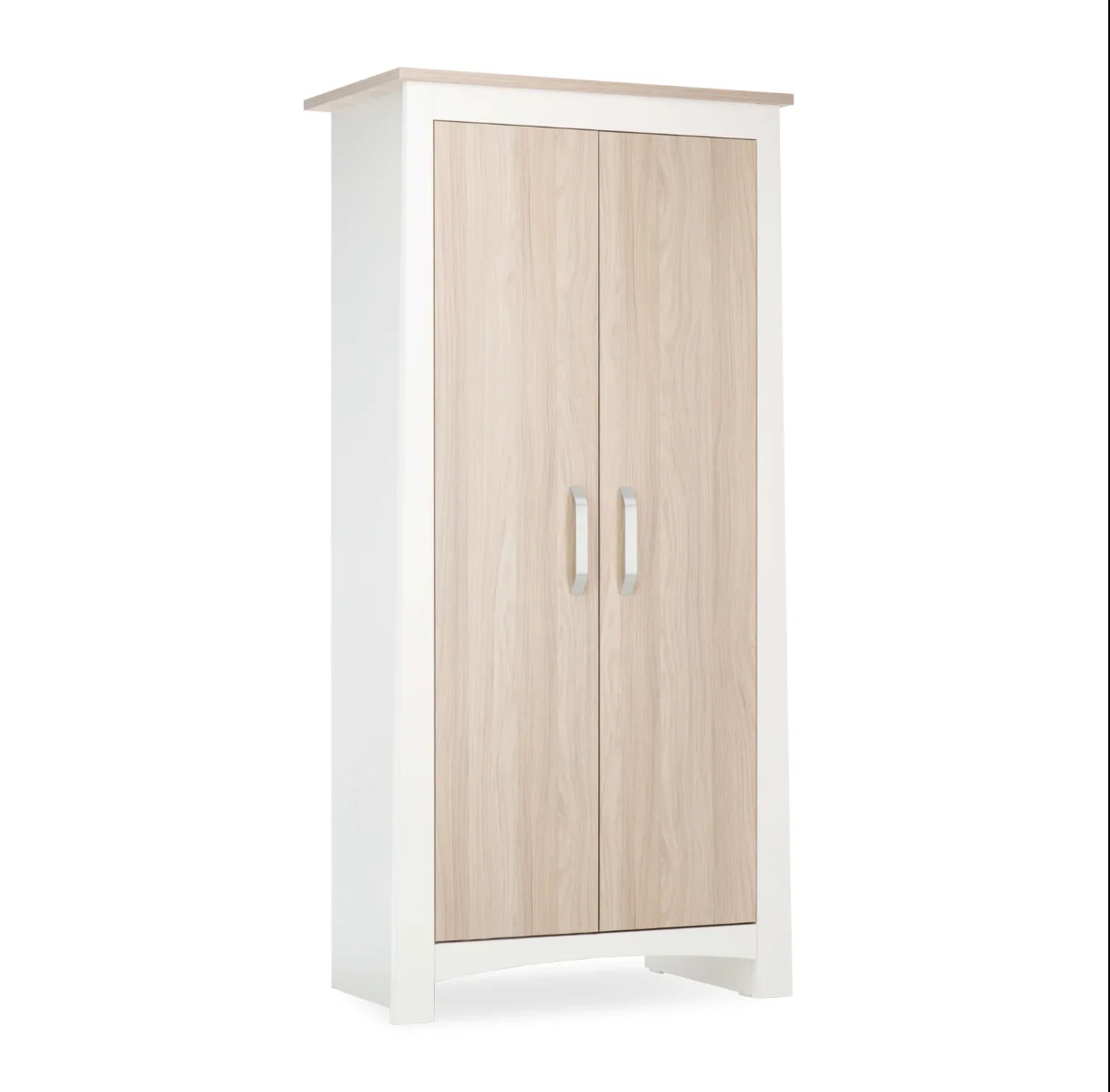 Ada Nursery Wardrobe White Ash | 2 Removable Hanging Rails | 180cm H - Image 2