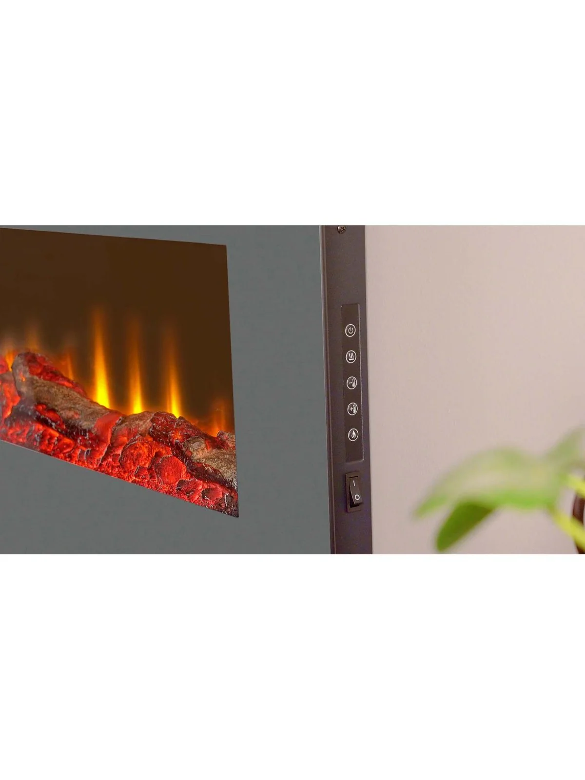 Adam Fireplaces Sureflame Electric Wall Mounted Fire with Remote in Grey 42 Inch - Image 5