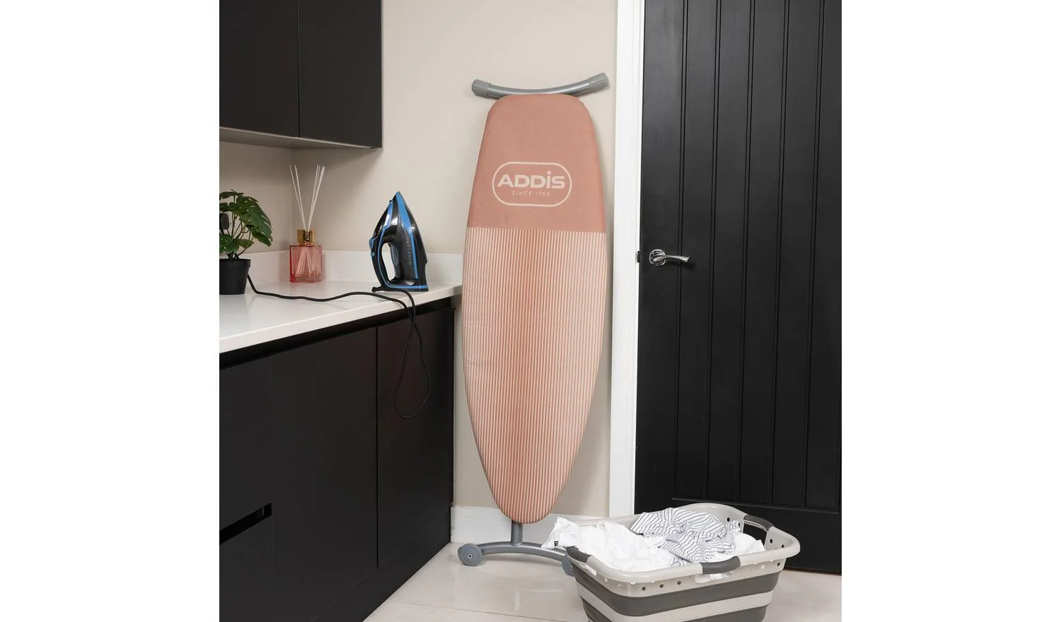Addis Deluxe Large 135x46cm Ironing Board Stripes Adjustable Height - Image 2