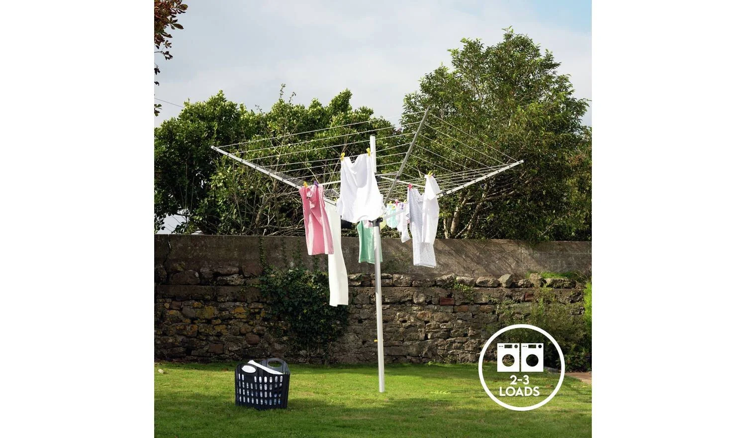 Addis Easi-Lift 50m 4 Arm Rotary Airer with Cover Outdoor Washing Line - Image 5