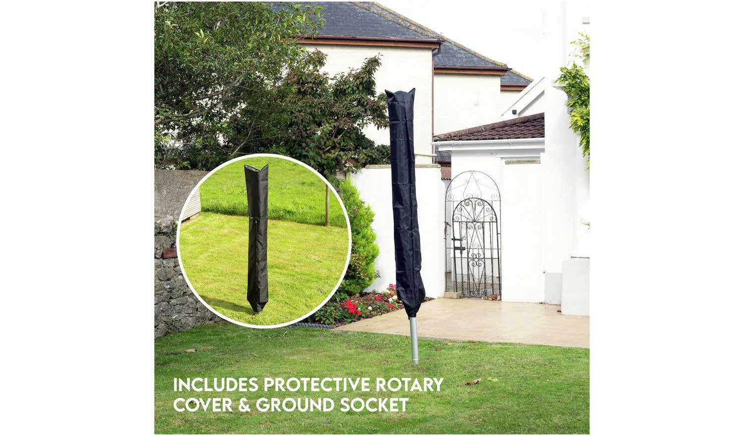 Addis Easi-Lift 50m 4 Arm Rotary Airer with Cover Outdoor Washing Line - Image 7