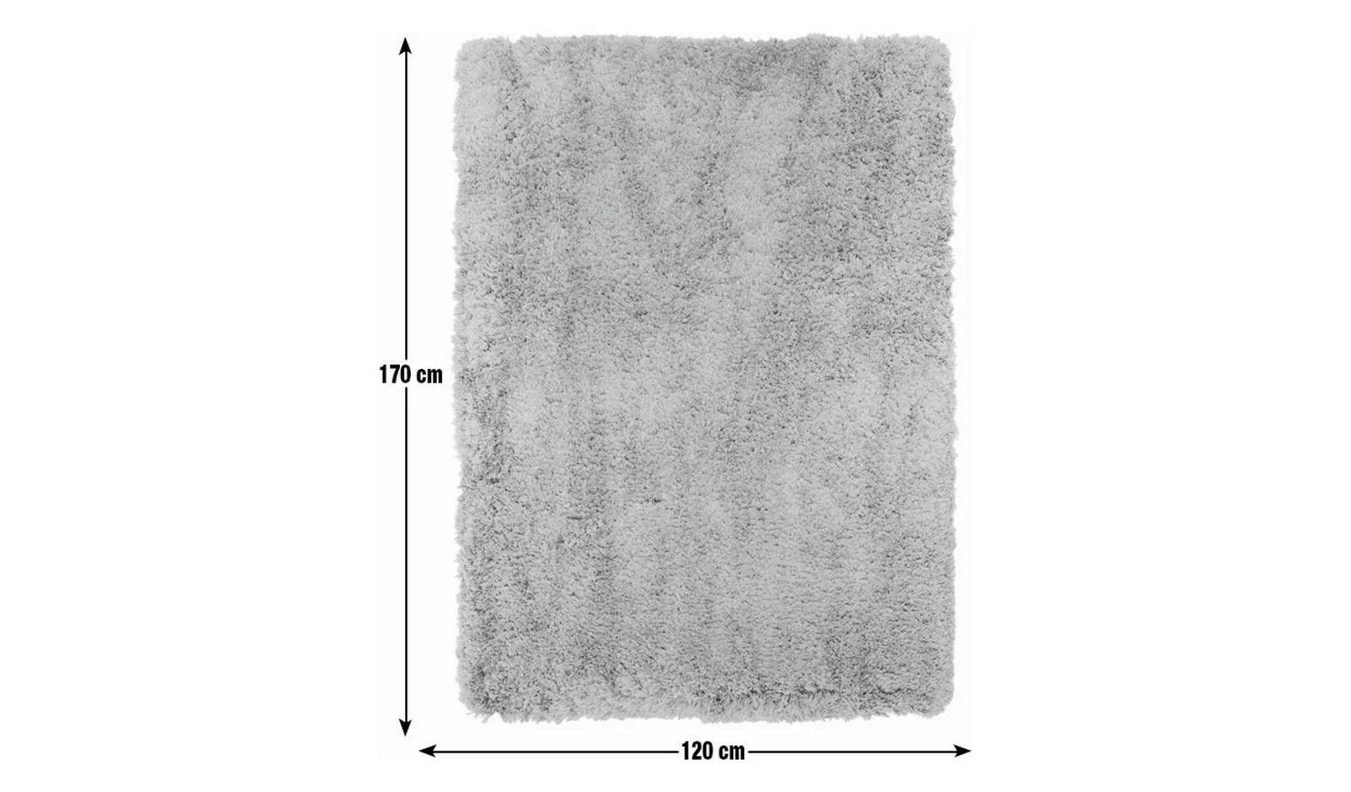 Airmaster Plain Charcoal Shaggy Rug 120x170cm Living Room Bedroom Floor - Image 2