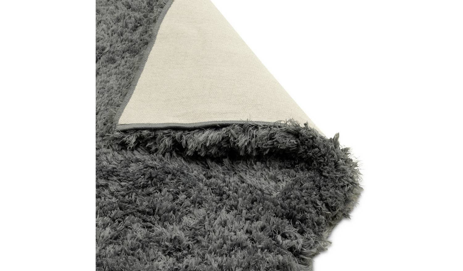 Airmaster Plain Charcoal Shaggy Rug 120x170cm Living Room Bedroom Floor - Image 5