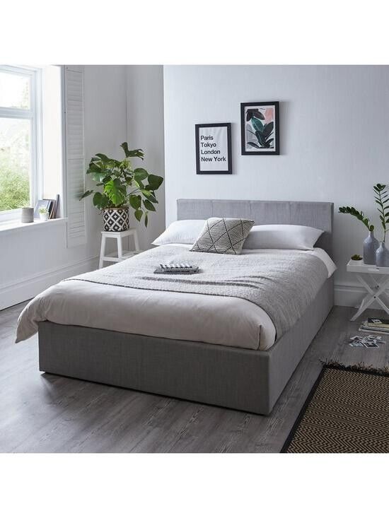 Alexis Ottoman Bed Small Double Grey Modern Spacious Storage Bed for Bedrooms - Image 2