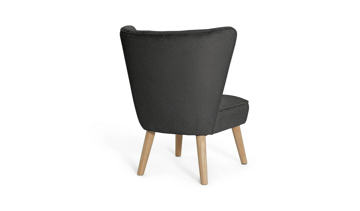 Alexis Velvet Cocktail Chair Charcoal Modern Living Room Accent Furniture - Image 5
