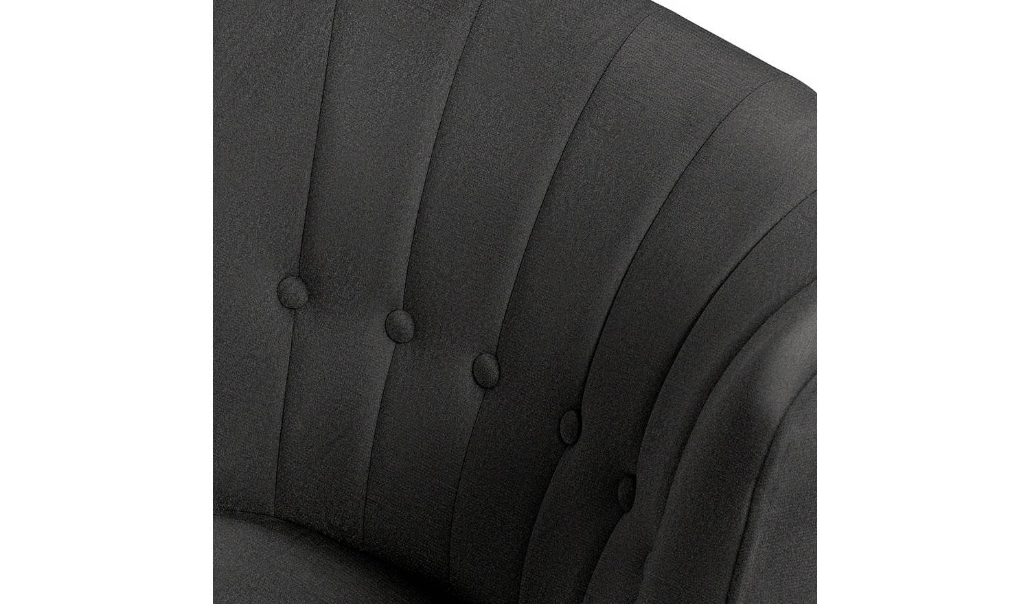 Alexis Velvet Cocktail Chair Charcoal Modern Living Room Accent Furniture - Image 7