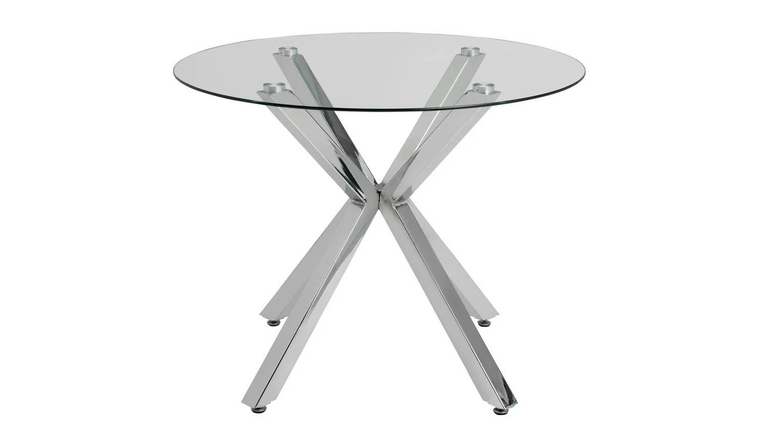 Alice 4 Seater Dining Table Chrome Contemporary Style Home Decor - Image 4