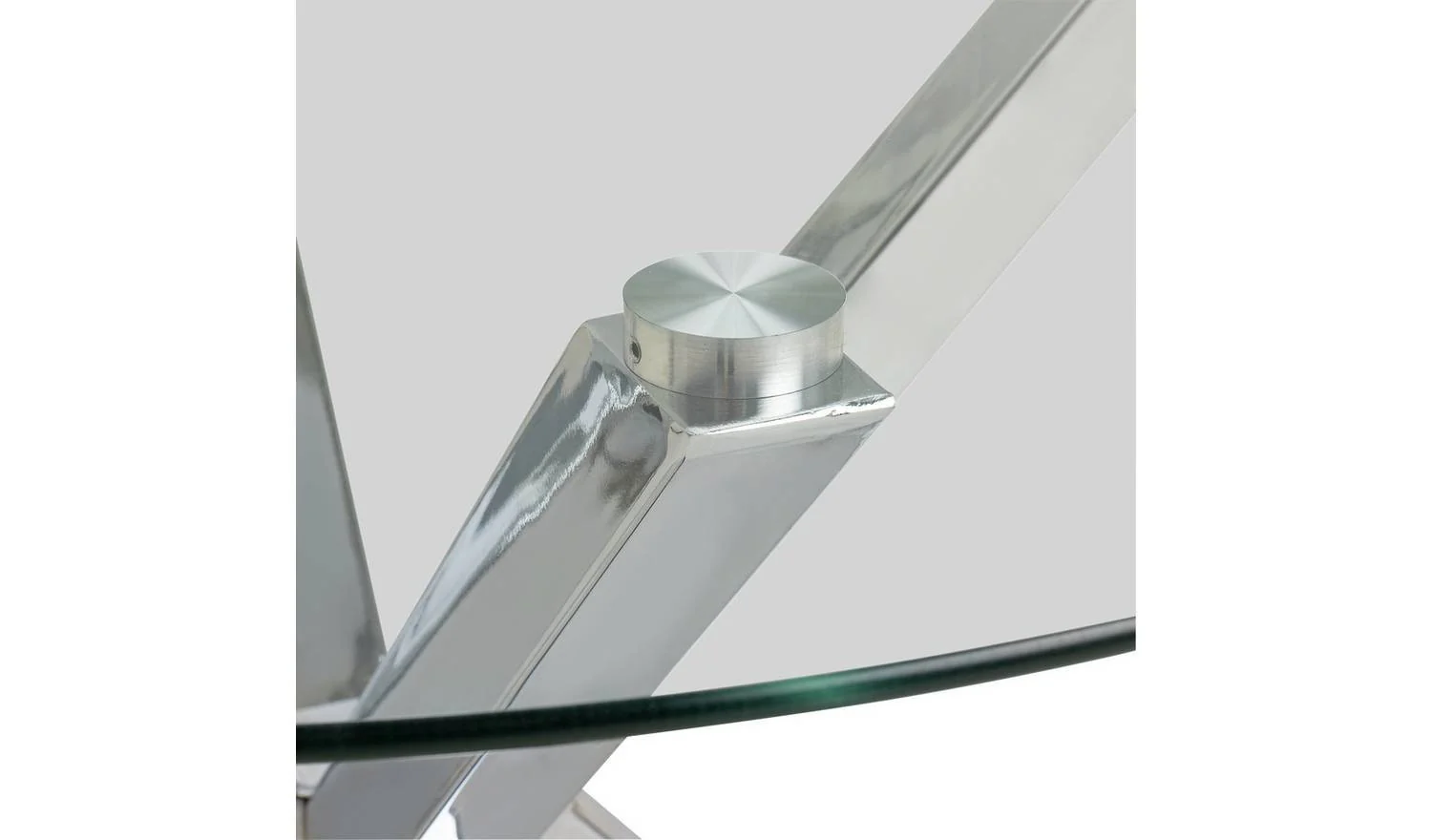 Alice 4 Seater Dining Table Chrome Contemporary Style Home Decor - Image 5