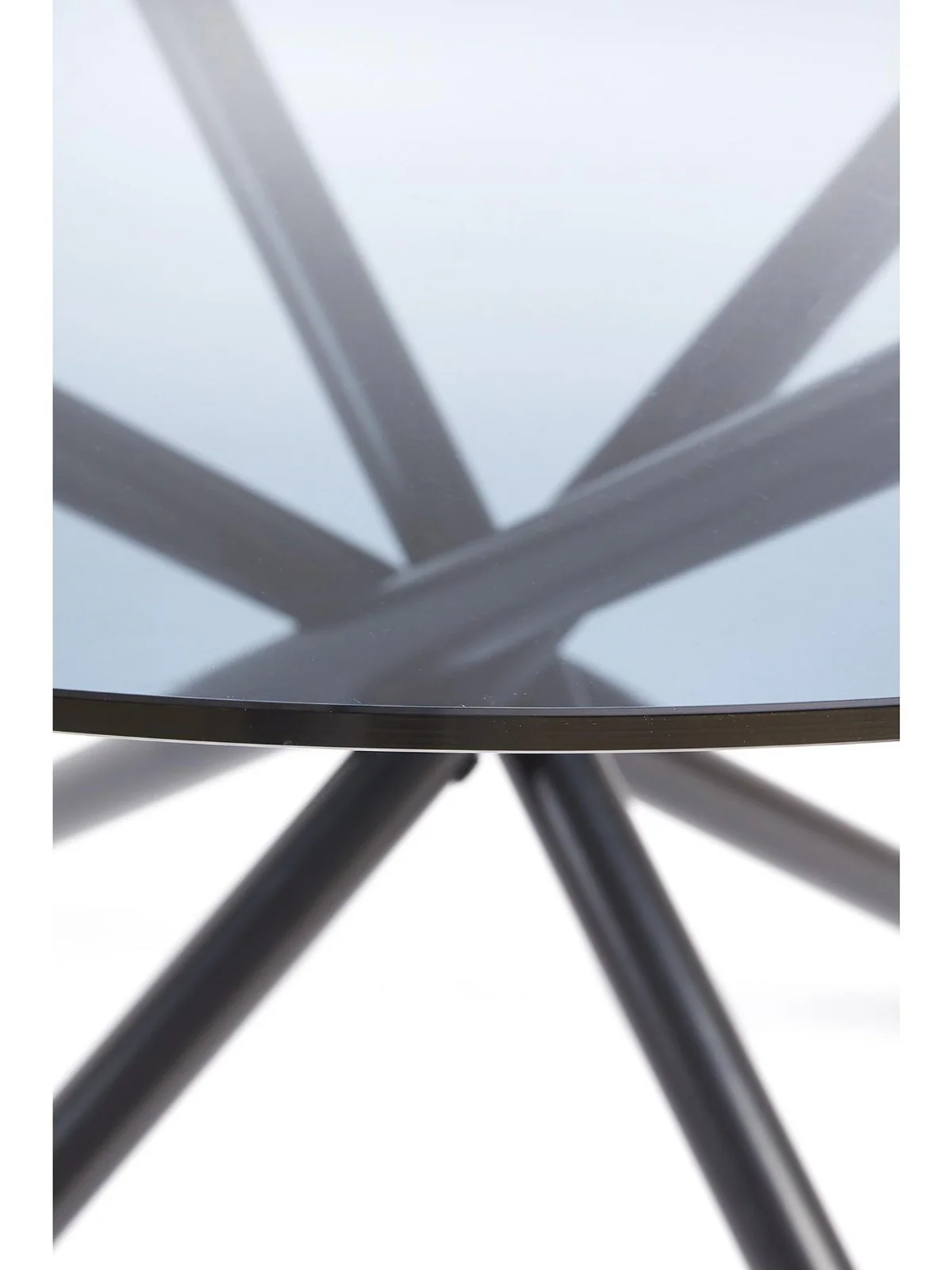 Angel Glass Top 120cm Black Dining Table with 4 Velvet Grey Chairs Kitchen Set - Image 6