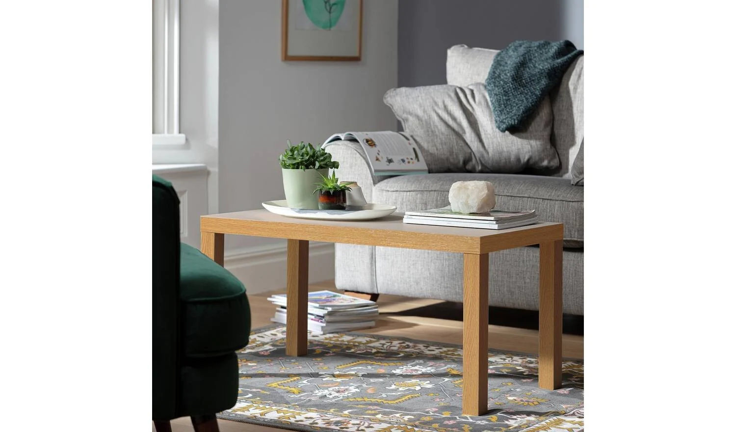 Apley Coffee Table Oak Effect For Small Spaces Compact Design - Image 3