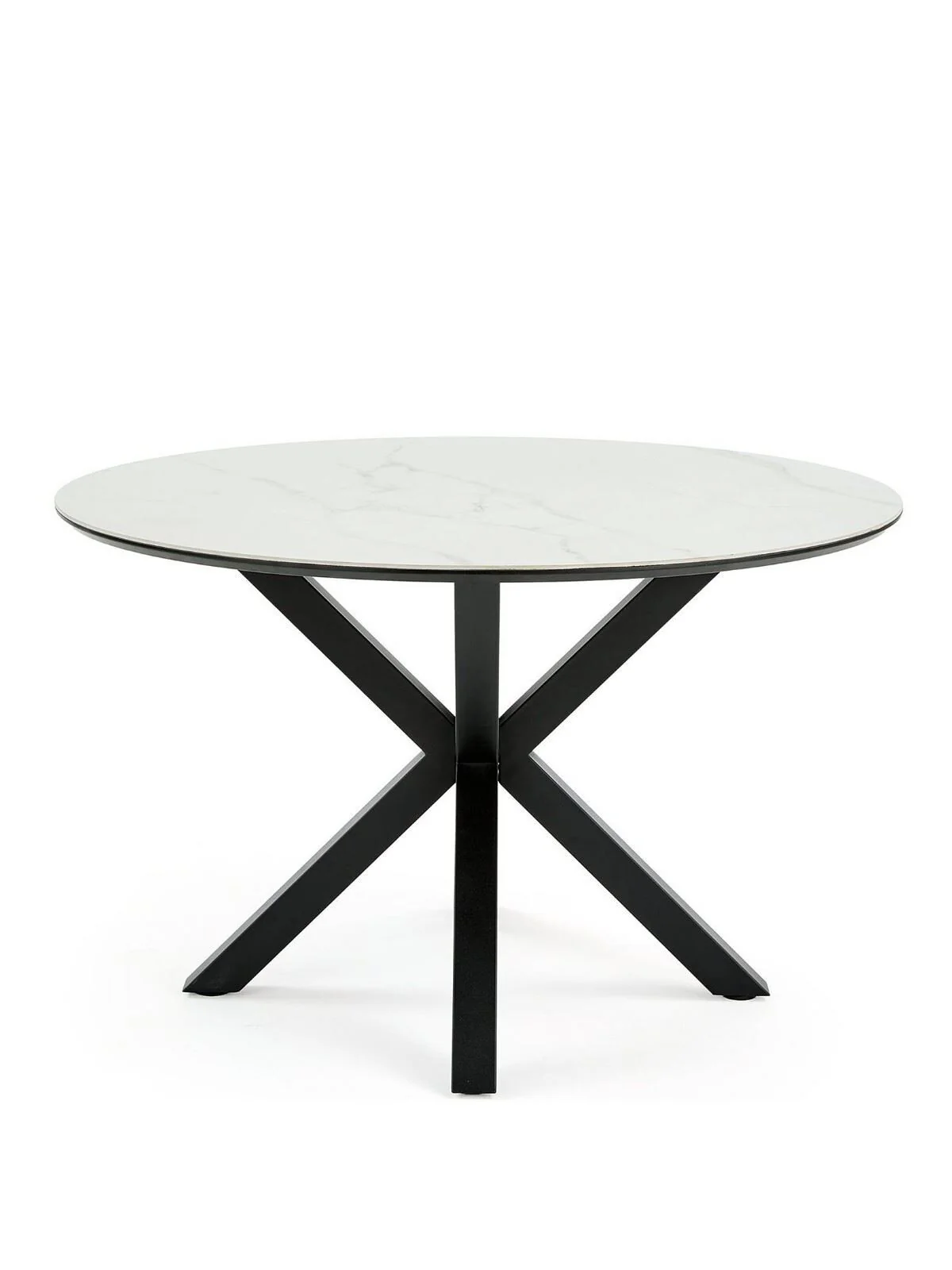Arabella 120 cm Ceramic Round Dining Table Black & White FREE DELIVERY - Image 3