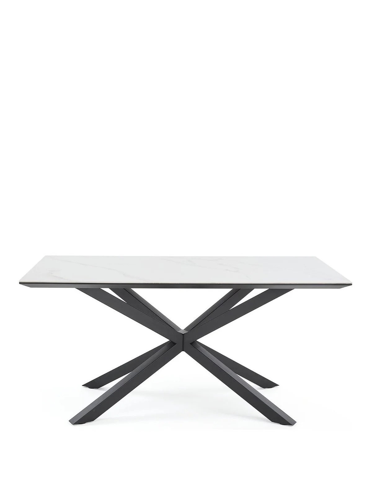 Arabella 160cm Ceramic Dining Table White & Black | Marble Effect | Modern - Image 2