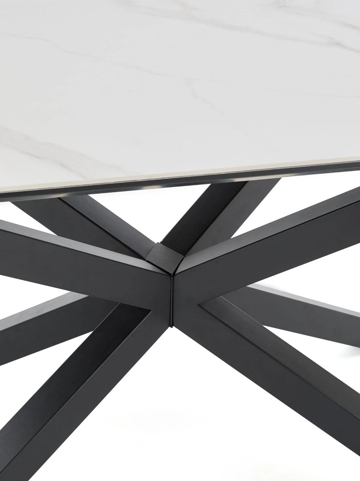 Arabella 160cm Ceramic Dining Table White & Black | Marble Effect | Modern - Image 4